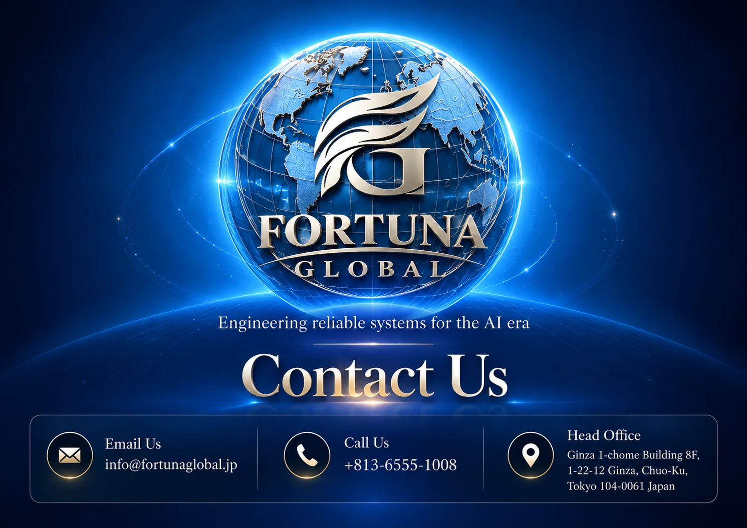 FORTUNA GLOBAL logo over a globe