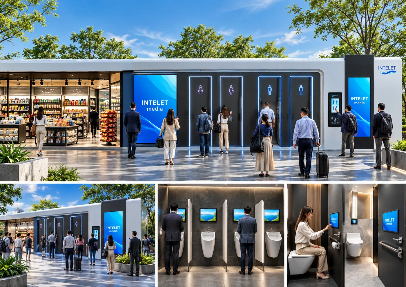 INTELET installations in commercial and public spaces