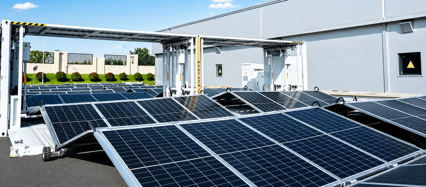 WG40-A mobile solar power station with deployed PV panels